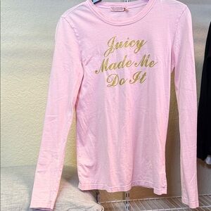 Juicy Couture Pink Top with Gold Script